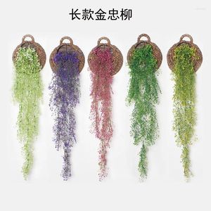 Decorative Flowers Simulation Willow Wall Plant Decoration Hanging Basket Rattan Plastic Fake Green