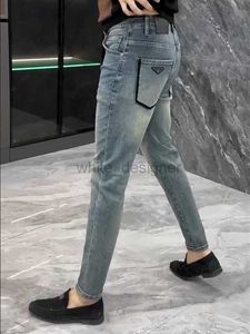 Jeans designer per uomo primavera/estate jeans uomo alla moda di marca marca tasca a tasca nera striscia rossa rossa rossa bel pantaloni casual di fascia alta