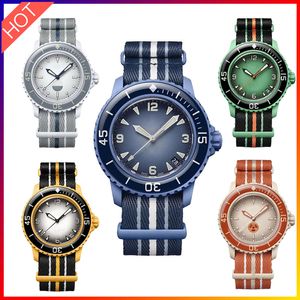 Męskie bioceramiczne automatyczne mechaniczne mechaniczne wysokiej jakości pełne funkcjonowanie Pacyfiku Antarktyść Ocean Indian Watch Designer Ruch Watches