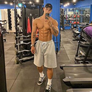 Men's Shorts Summer Gym Fitness Sports Mens Cotton Ragged Cut Leisure Training Hip Hop Running Loose Basketball Q240427