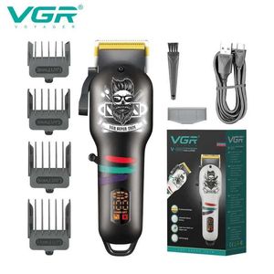 Haarschneider VGR Hair Clipper Elektrische professionelle Friseurkabeldigital-Display Herren V-699 Q240427