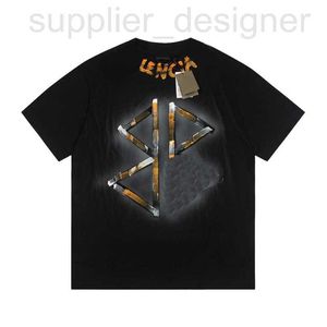 Herr t-shirts designer b familje trendig varumärke hög edition 24 paris ny graffiti stor kortärmad ren bomull runda hals os unisex t-shirt 3b3q