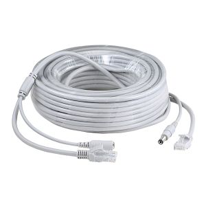 Веб -камеры 5 м/10 м/20 м/30 м Ethernet CCTV Cable RJ45 + DC Power Connector RJ45 Cable Cat5 сетевой локальный шнур для IP -камеры NVR System