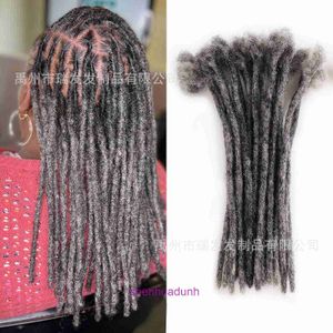 Wig extensions human hair dirty braids salt and pepper crochet Dreamlock bulk