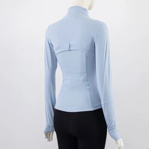 Jackor Sportjackor för kvinnor Yoga kläder Sport outfit fitness sportkläder vindbrytare för att köra långärmad toppar