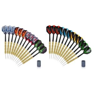 ダーツプロフェッショナルアイアンバレルペットフライトセット12pcs 14gスチールチッププロフェッショナルダーツ