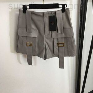 Kvinnors shortsdesigner 2023 Ny höst/vinter mångsidig lång remdesign Workwear Pocket Leather 100% Sheepskin Pants Edu4