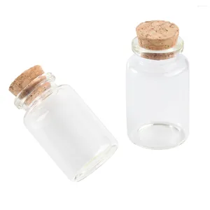 Bottiglie di stoccaggio 6 vetro invalido di sughero piccoli barattoli con coperchi per marmellate di miele insalate di spezie asciutte che fermentano 120 ml