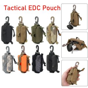 Väskor Taktisk EDC Pouch -dragkedja Key Card Holder Pouch Coin Purses Militär plånbok Små väska arrangör för män och kvinnor utomhusvandring