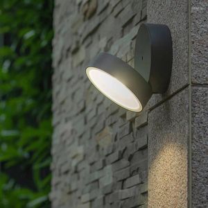 Duvar lambaları 16W açık lamba su geçirmez Modern Minimalist Balkon Led Koridor Koridoru Bahçe Işık Döner Spot Işığı