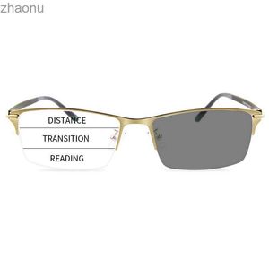 Sunglasses Colorful progressive reading glasses with multifocal CR39 hard resin lenses UV resistant sun reader mens Presbyterian sunglassesXW