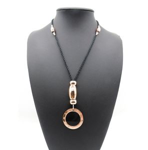 Nya modesmycken rostfritt stål Fashion Pendant Halsbandsmycken för kvinnors skal halsband4520784