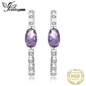 Studörhängen Jewelrypalace skapade Alexandrite Sapphire 925 Sterling Silver Fashion for Woman Trendy Party Gift Ankomst