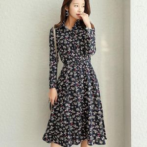 Lässige Kleiderinnen Frau Boho Chiffon Frühlingsfrau Böhmen Blumenurlaub sexy Sundress Maxi Kleid