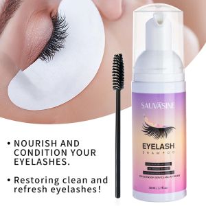 Tools Lanthome Eyelash Extension Shampoo Cleanser Foaming For Women Lash Makeup Glue Fast Remover 50ml With Bursh Persional Use