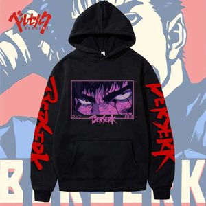 Mens Hoodies Sweatshirts Bersker Anime Hoodie Harajuku Graphic Autumn Pullover Fashion Unisex Långärmad vinter Casual Street Loose Outdoor Clothing 240425