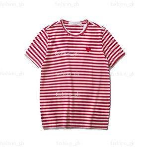 Moda CDGS Erkek Tişörtler Tasarımcı Kırmızı Kalp Gömlek Commes Des Garcon Casual Tshirt Pamuk Nakış Kısa Kollu Yaz T-Shirt Büyük Boy Boyut