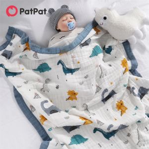 Пеленание Patpat 100% хлопковые детские одеяла новорожденные 6layer muslin cotton jade ablessbent lewart