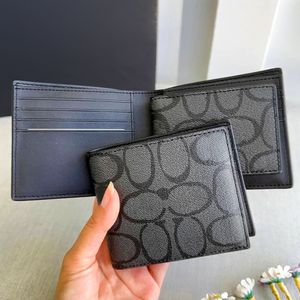 Luxury Womens Coach Stripe Card Holder Designer Wallets Man Fold Passport Holder Coin Borse Long Wallet in pelle Torchia in rilievo in rilievo per portate per portate Card.