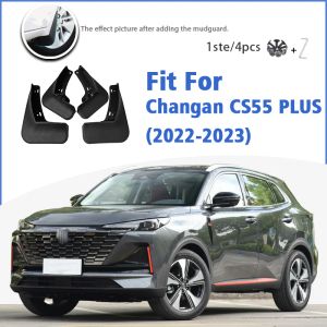 Stötfångare lera klaffar för Changan CS55 Plus 20222023 fram bakre 4st mudfluckor Mudguards Biltillbehör Auto Styline Splash Guard Fende