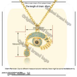 Mode Evil Eye Pendants Designer Halsband för kvinnor 2024 Goth 14K Gul guld Choker Designer Halsband Vintage Turkiska ögonhalskedjor smycken 942