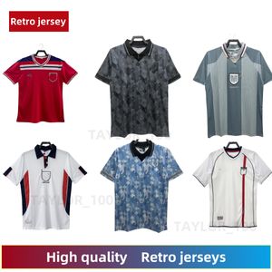 Inglaterra Retro Soccer Jersey 1982 1990 1996 1998 2002 Equipe nacional Gerrard Shearer Carragher Lampard Rooney Owen Terry Classic Camisa de futebol vintage Camisa retrô