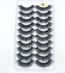 2019 NEW 10 pairs 100 Real Mink Eyelashes 3D Natural False Eyelashes Mink Lashes Soft Eyelash Extension Makeup Kit Cilios 3D1049571510