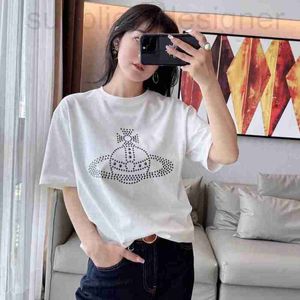 Designer de camiseta feminina Shenzhen Clothing Imperatriz Ocidental Camiseta curta Camiseta curta Primavera/verão Novo pescoço redondo rebaixado solto e emagrece