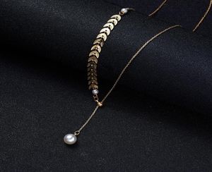 1PC New Fashion Gold Alloy Imitation Pearl Wheat Ear Adjustable Choker Necklace Elegant Jewelry Gift For Women Y03097992876