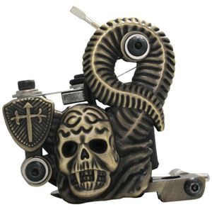 Professional Casting Iron Tattoo Machine 10 Wraps coil stainless steel Tattoos Body Art Gun Makeup Tool 11013228900572