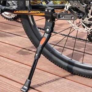 Partes 1pcs Bicicleta Stand preto/branco ajustável mtb road bicicleta kickstand estacionamento rack mountain bike suput kick stand stand spurt