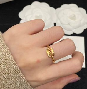 designer ring luxury jewelry for women rings gold letters fashion couple engagement trendy holiday gifts open ring