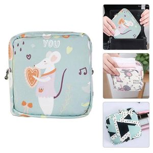 Storage Bags 1PC Cosmetics Case Organizer Travel Pouch Sanitary Pad Bag Women Girls Napkin Towel Coin Purse