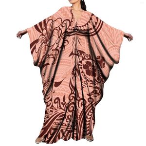 Party Dresses Arrival Holiday Batwing Sleeve Kaftan Butterfly Dress Women Elegant Loose Long Custom Polynesian Shawl