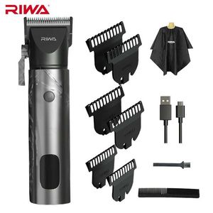 Aparador de cabelo Riwa Barber Profissional Máquina de reparo e corte RE6510 Q240427