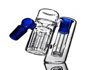 Blå klart tungt glas Ashcatcher vattenrör bong rökrör vatten bongs 14mm 19mm askfångare för vattenpipa shisha265n5487646