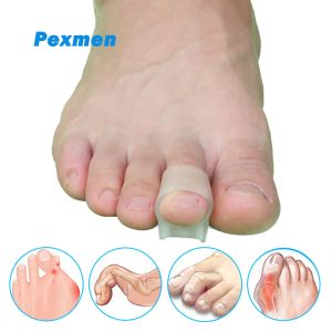 Tratamento pexmen 2/4pcs martelo de ponta do dedo do pé corretor Hammertoe alisador para os dedos curvados dos dedos da garra de garra e esfregar