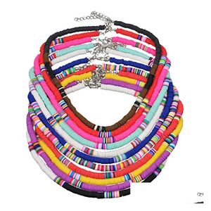 New Arrival Bohemian Female Mticolor Choker Necklace Candy Color Soft Y Neck Chain Necklaces Drop Delivery Dheip