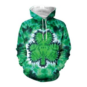 Family Matching Outfits St. Patrick's Day clothing European and American tie-dye digital printed baseball uniform Irish hoodie