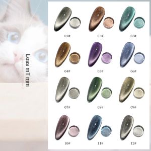 Jel Annies Fashion Sıcak Satış Oje 12 Renk Seti Geniş Kedi Gözü UV Jel Çivi Sanatını Soyun