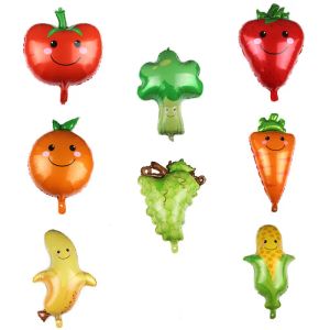 Summer Fruit and Vegetable Shaped Aluminium Film Balloons Wedding Birthday Party Children's Cartoon Balloon Gifts LL