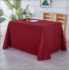 Pads Tablecloth Rectangular Satin Table Linens Washable Polyester Stain Resistant Table Cloth