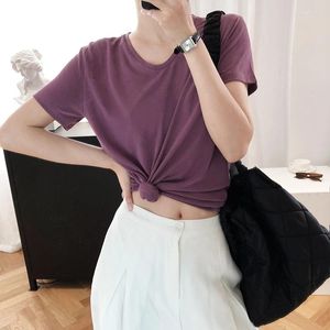 Women's T Shirts LMQ Multicolor U-Neck Short Sleeved T-Shirt Loose Simple 2024 Summer Tops All-Match Bottoming Shirt