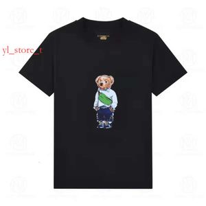 Polos T-Shirts Designer T-Shirts Polos High Brand Fashion Cartoon Bärenmuster Luxus Tees Tops Mann lässt Brustbrief Shirt Kleidung übergroße T-Shirt 1516