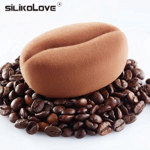 金型Silikolove 6フォームコーヒー豆ムースケーキ型フランスのデザートケーキデコレーションツールを焼くためのシリコンペストリー型