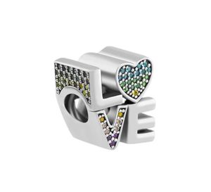 Fits Fits Charms Bracelets 2018 Summer Multi-Color Love Charm Beads Original 925 Sterling Silver Charm Jóias Diy para Mulheres Making6437099