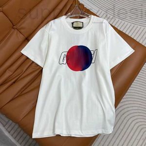 女性用Tシャツデザイナー2024春祭りニューホローレタープリント汎用カジュアルラウンドネック短袖TシャツR1MB