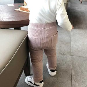 Hose neue Baby -Mädchen Junge Lange Beine Baumwolle Big Pants Frühling und Herbst Kinderhose Mode hohe Taille Hosen Kinder Pantsl24f