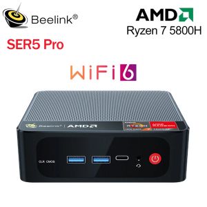 Azionamenti 2023 Beelink Ryzen 5 5800H Ser5 Pro Mini PC Win11 Pro AMD DDR4 16 GB RAM 500 GB SSD 5560U WiFi6 4K HD Computer