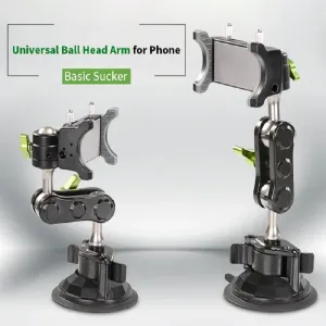 Står mobiltelefonhållare för bilskytte kamera navigation universal boll huvudarm roterande självil sugskoppfäste för utomhus tr